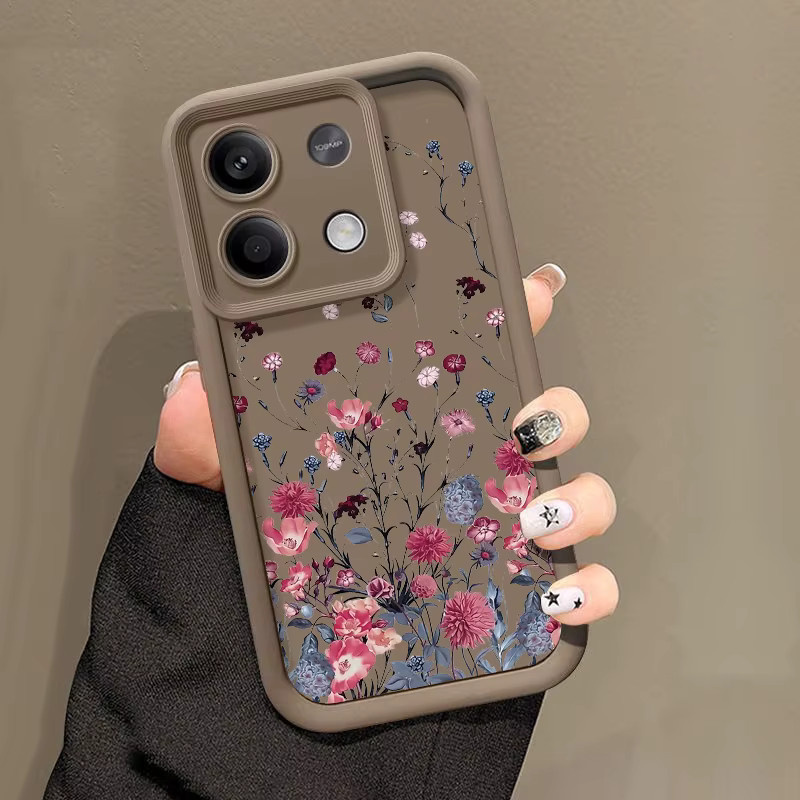 Handyhülle mit Blumenmuster für Xiaomi Poco F6 X6 X5 14T 13T Redmi Note 14 13 Pro Plus Note 15 Pro 4G aus weichem TPU Silikon in Weiß und Multicolour - Bild 4