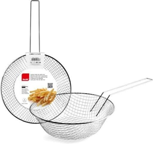 Jamon Frittierkorb aus Edelstahl mit feinem Gitter in Silber, Durchmesser: 26 cm - Bild 1