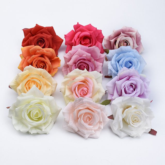 100 Stück künstliche Seidenrosen von smr als Dekorationsblumen für Hochzeit und Weihnachten - Bild 1