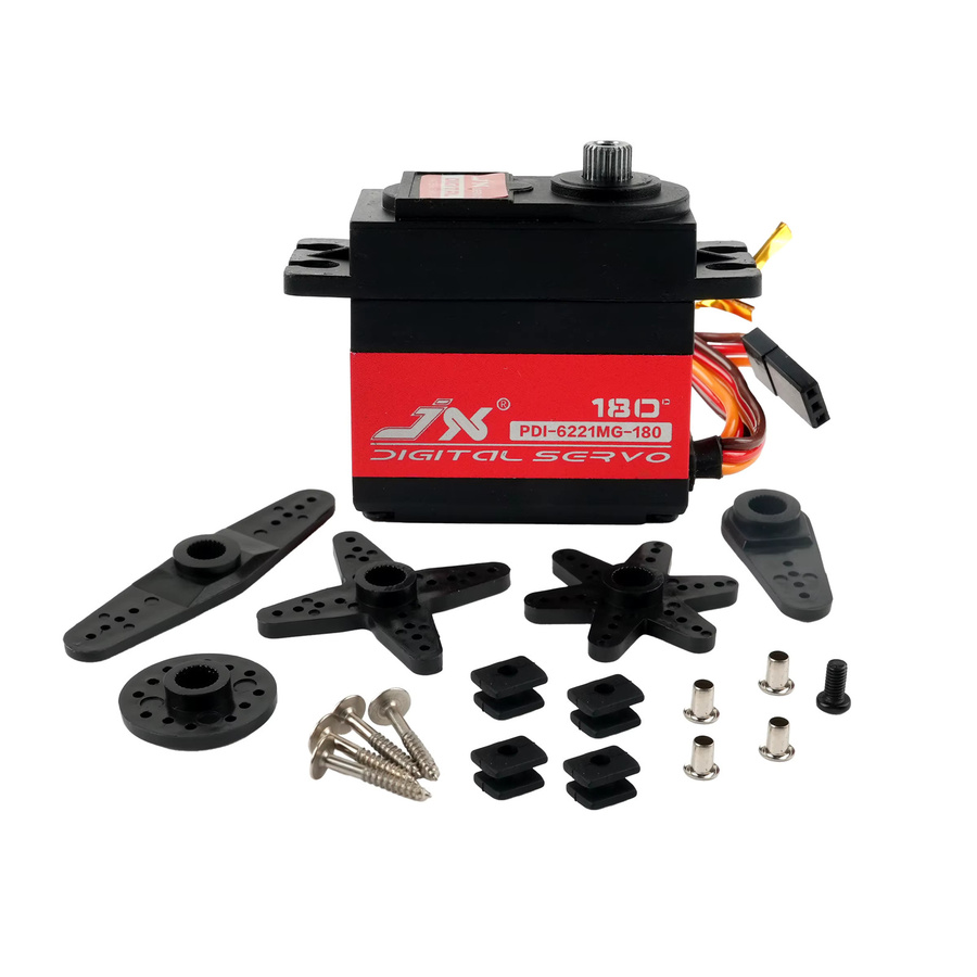 JX PDI-6221MG Digitales RC-Servo, Metallgetriebe, Schwarz - Bild 2