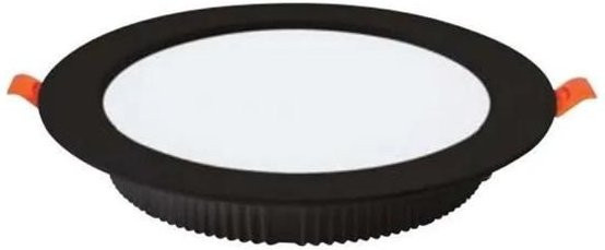 LED Einbaustrahler ALEXA SMD rund in Schwarz mit 12W und 7000K Kaltweiß - Bild 1