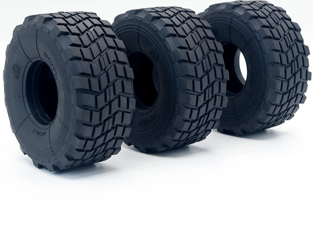 JDM Reifen, 100 mm, für 1/14 1/10 RC Crawler Car, Schwarz, Gummi - Bild 1