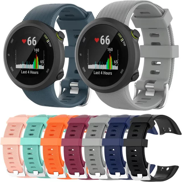 TAMISTER Uhrenarmband Silikon, Garmin Forerunner 45, Forerunner 45S, Schwarz, Unisex - Bild 1