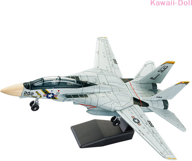 DOWMOO F-14 Tomcat Kampfjet-Modell, 1:72 Maßstab, Schwarz-Weiß, Kunststoff - Bild 1