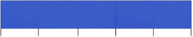 vidaXL 5-teiliges Windschutzgewebe Blau, B: 600 cm, H: 80 cm - Bild 1