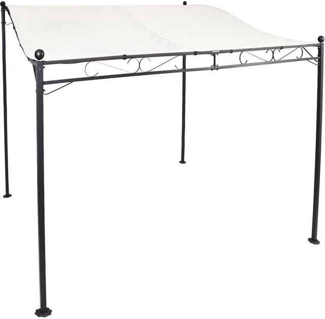 Lex Anbaupavillon Gartenpavillon als Pergola Sonnenschutz B/T: 300 x 250 cm in Creme - Bild 1