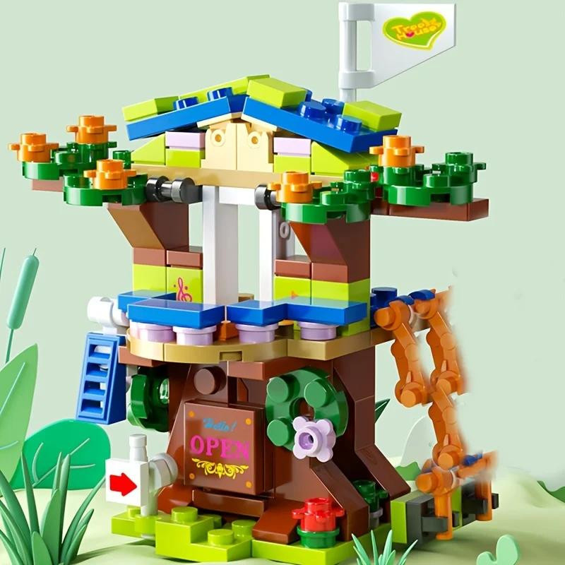 Affenmann 6 in 1 Baumhaus Modell Bausteine 152-teiliges Set für Mädchen 6-12 Jahre - Bild 3