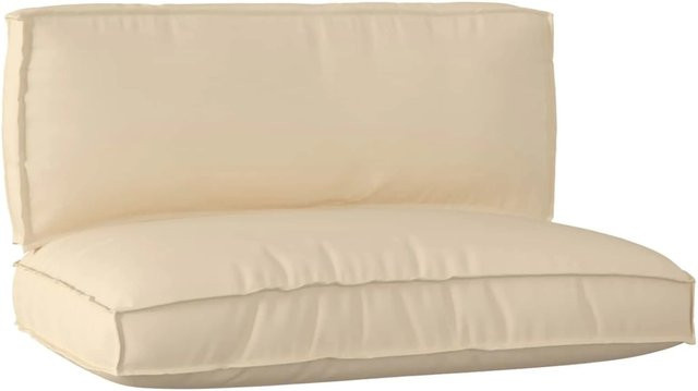 vidaXL Palettenkissenset 2 Stück in Beige aus wasserabweisendem Oxford-Stoff - Bild 1