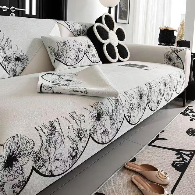 Rutschfestes Chenille-Sofakissen von Your Warm Home für dein Sofa, 70 x 70 cm - Bild 1