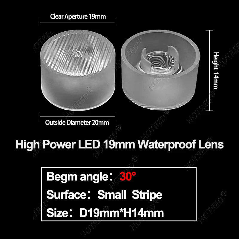 HotRed LED Acryl-Linsen für Wandfluter, transparent, Durchmesser: 20 mm - Bild 3