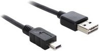 Delock USB 2.0 Kabel mit USB-A auf Mini USB-B Stecker in Schwarz - Bild 1