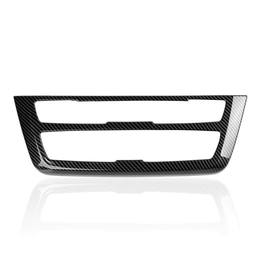 Hengyueshang Carbon Fiber ABS Aufkleber für BMW F30 F31 F34 3GT F32 F33 F36 Mittelkonsole CD und Lautstärkeregler Panel Abdeckung in Schwarz - Bild 2
