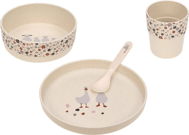 Lässig 4-tlg. Geschirrset mit Zellulose in Beige - Bild 1