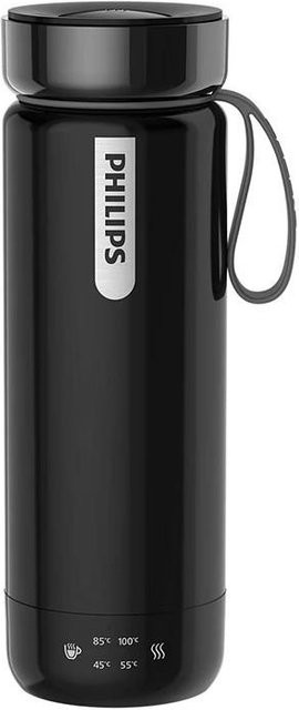 Philips Wasserkocher in Schwarz mit programmierbaren Portionen aus Edelstahl und Silikon - Bild 1