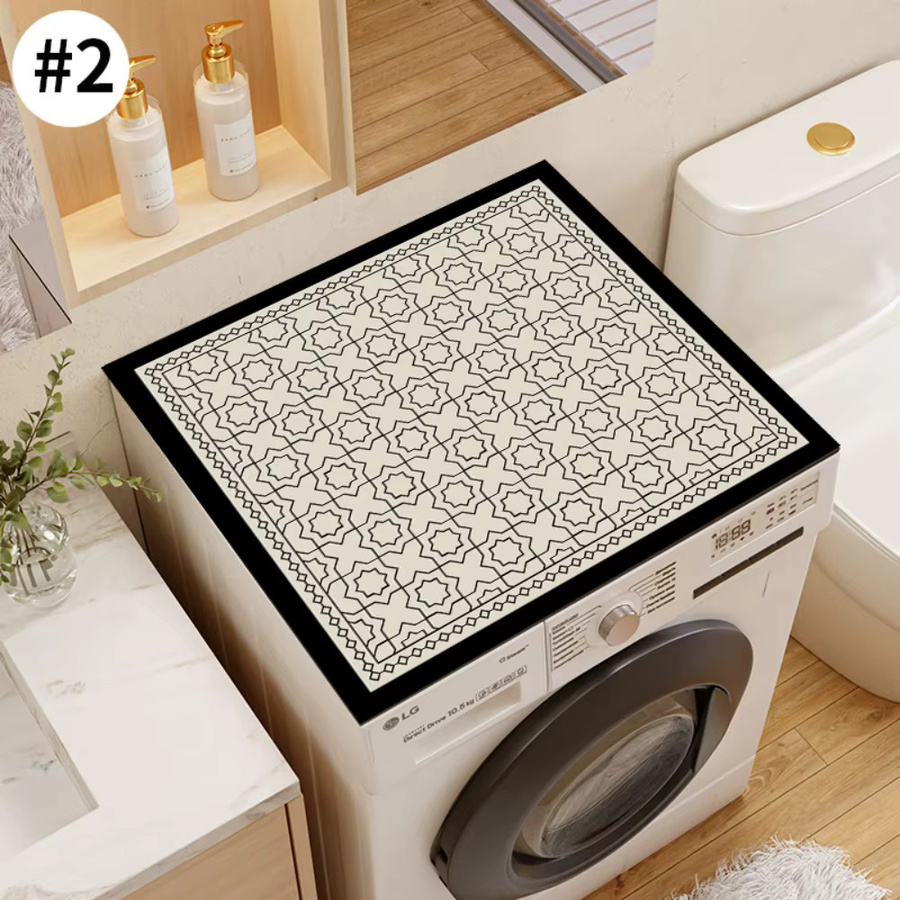 VIKAMA Staubdichte Matte für Waschmaschine und Kühlschrank, rutschfest und feuchtigkeitsbeständig, B/T/H: 40 x 40 x 40 cm - Bild 1