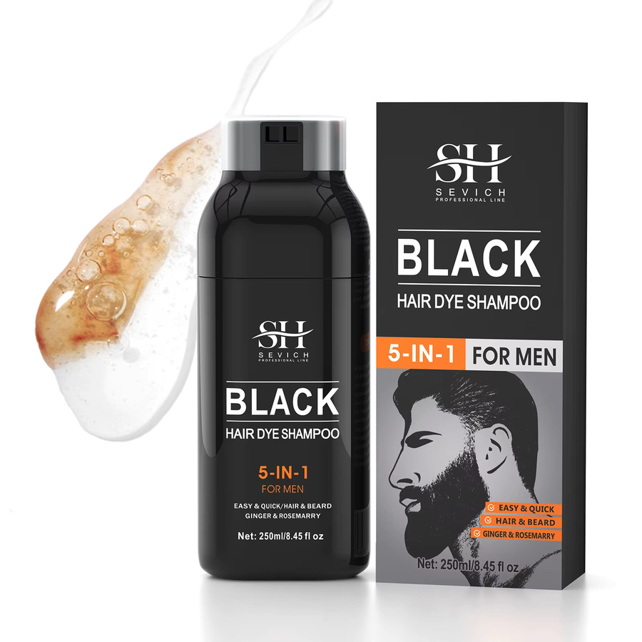 SEVICH 5-in-1 Shampoo Haar- und Bartfärbecreme für Herren, 250 ml - Bild 7