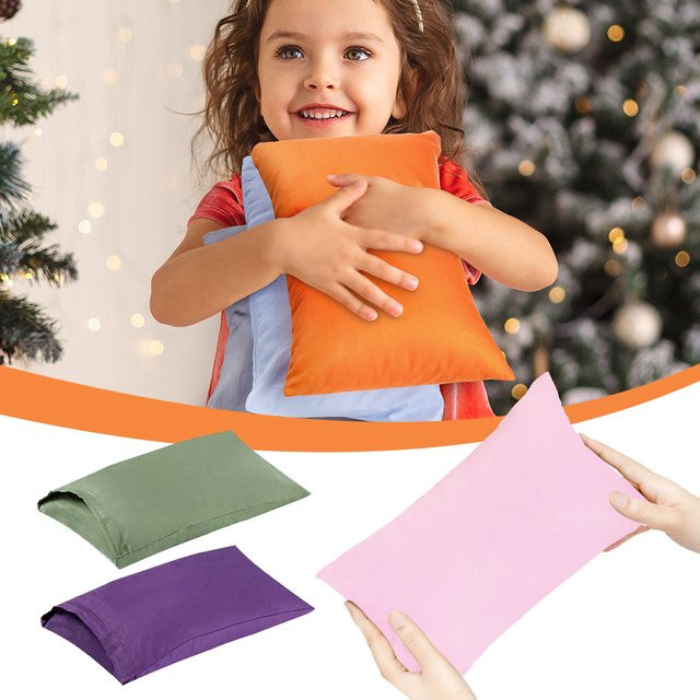 DOORSACCERY Mini-Nackenkissen für Kinder und Erwachsene, Grau, Rechteckig - Bild 1