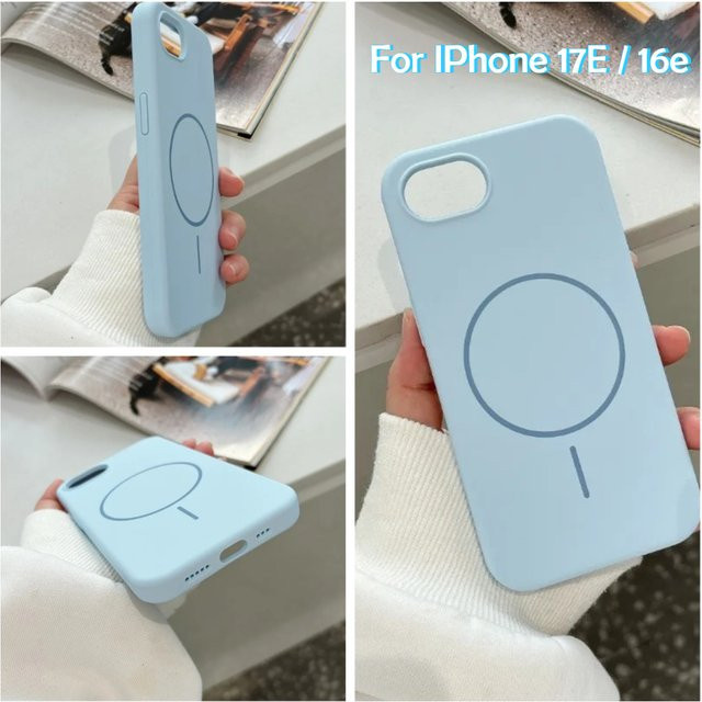 Original Flüssigsilikon-Hülle mit MagSafe für Apple iPhone 17E 16E 2026 – Magnetische Schutzhülle mit weichem Hautgefühl - Bild 1