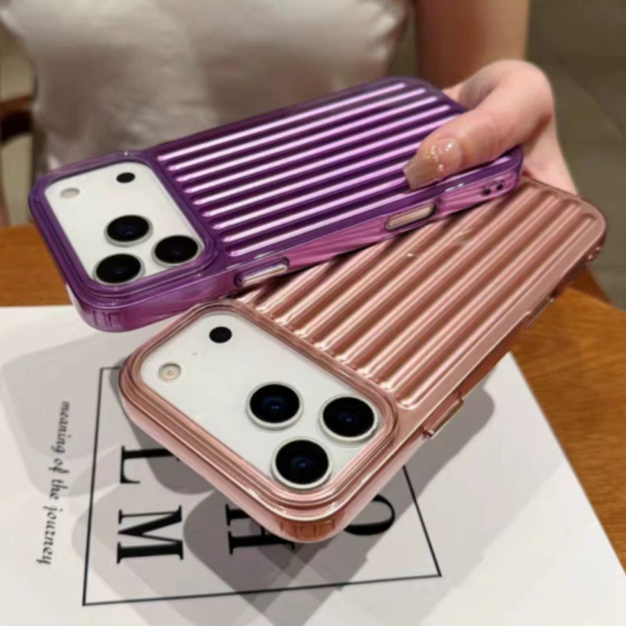 Luxuriöse 3D-Texturierte Handyhülle für Apple iPhone in Purple, Schlanke Weiche TPU Schutzhülle mit Designer-Rückseiten-Cover - Bild 3