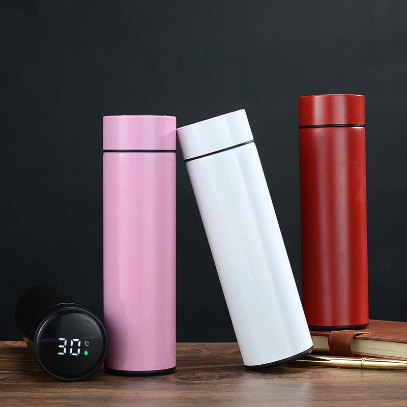 Binchi Outdoor Equipment Intelligente Thermos Tasse aus 304 Edelstahl mit Digital Display und Doppel-Vakuum-Isolierung, Blau, 500ml - Bild 1