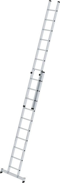 PROREGAL Sprossen-Schiebeleiter 2-teilig mit Traverse in Silber, 2 x 10 Sprossen - Bild 1