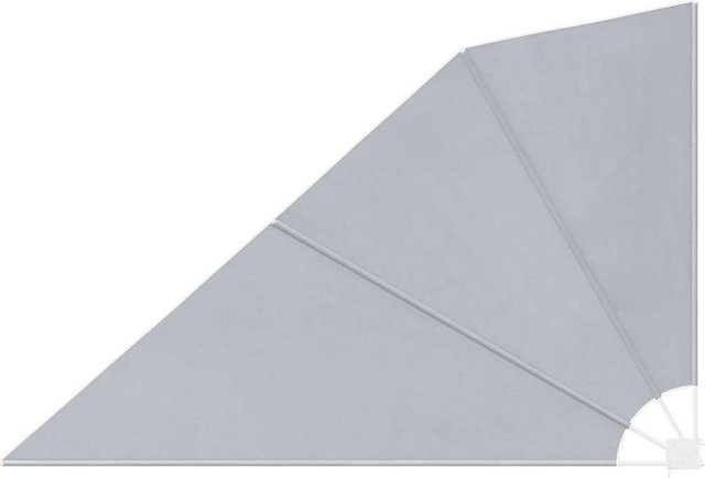 Faltbarer Balkon Sichtschutz von Yiwydaa in Grau aus Polyester und Stahl, B/H: 160 x 240 cm - Bild 1