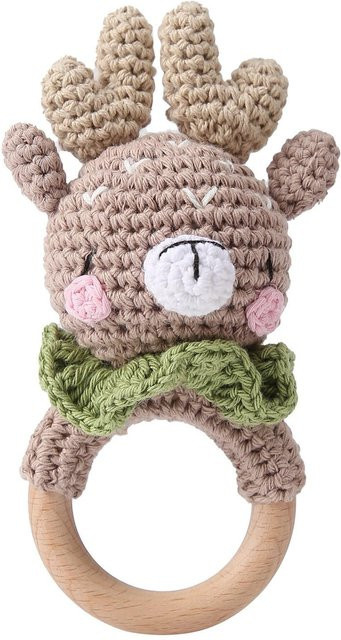 Binchi Outdoor Product Häkelbär Holz Babyrassel, ab 0 Jahre - Bild 1