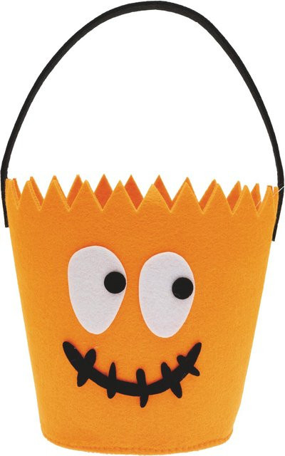 Rico Design Halloween Filzkorb in Orange, B: 17 cm, H: 18 cm - Bild 1
