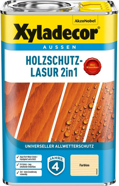Xyladecor Holzschutz-Lasur 2in1 Farblos matt - Bild 1