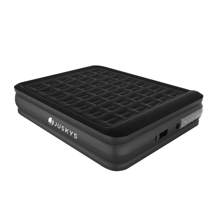 Juskys Luftbett Sapri L Schwarz selbstaufblasend für 2 Personen mit integrierter Pumpe B/T: 154 x 197 cm - Bild 2