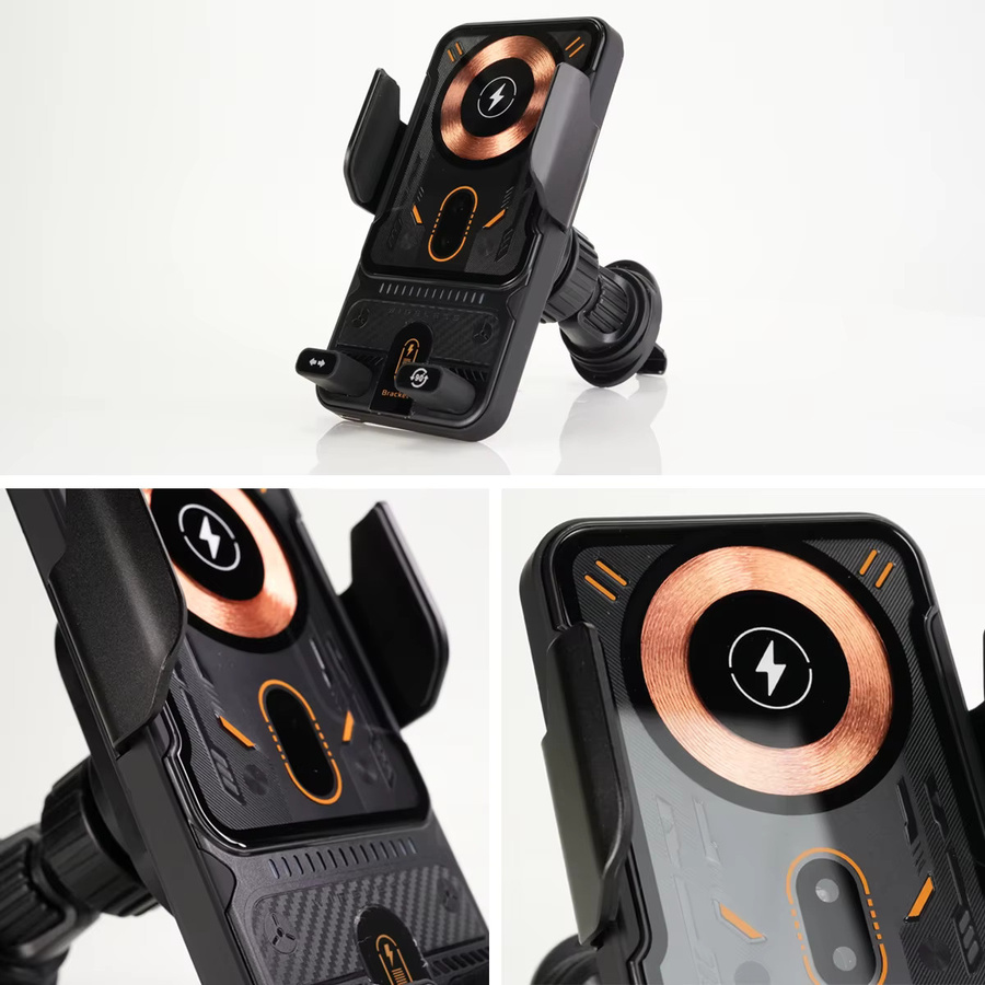 Magnetischer Autotelefon-Bildschirmhalter für Tesla Model 3 und Model Y (2017–2022) mit kabelloser MagSafe-Ladefunktion in Schwarz - Bild 4