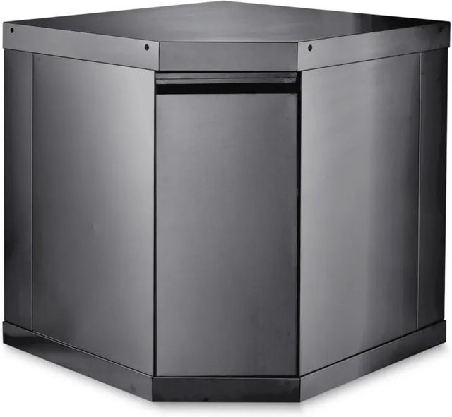 MyOutdoorKitchen Eckmodul Large Black Collection in Schwarz matt aus Edelstahl 304, B/T/H: 80,0 x 85,5 x 80,0 cm - Bild 1