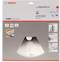 Bosch Top Precision Kreissägeblatt Best for Multi Material, Hartmetall, Farbe: Silber, Durchmesser: 254 mm, Bohrung: 30 mm, Dicke: 2,3 mm, 80 Zähne - Bild 2