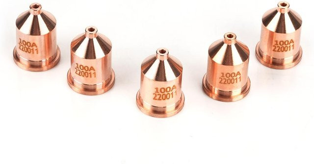 Fishine 5-teiliges Plasma-Schneidbrenner-Verbrauchsmaterialien Set aus Tellur-Kupfer in Gold für MAX1650 - Bild 1