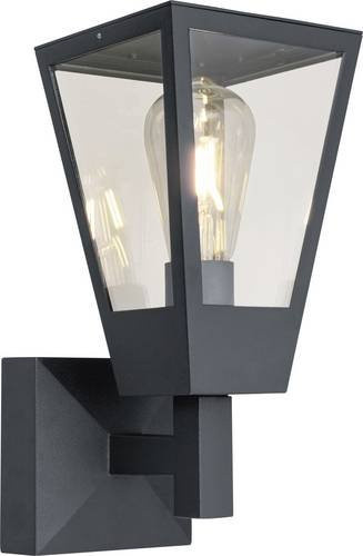 Brilliant Außenwandleuchte 41015/63 aus Aluminium in Anthrazit mit transparentem Glas und E27 LED Fassung, 20W - Bild 1
