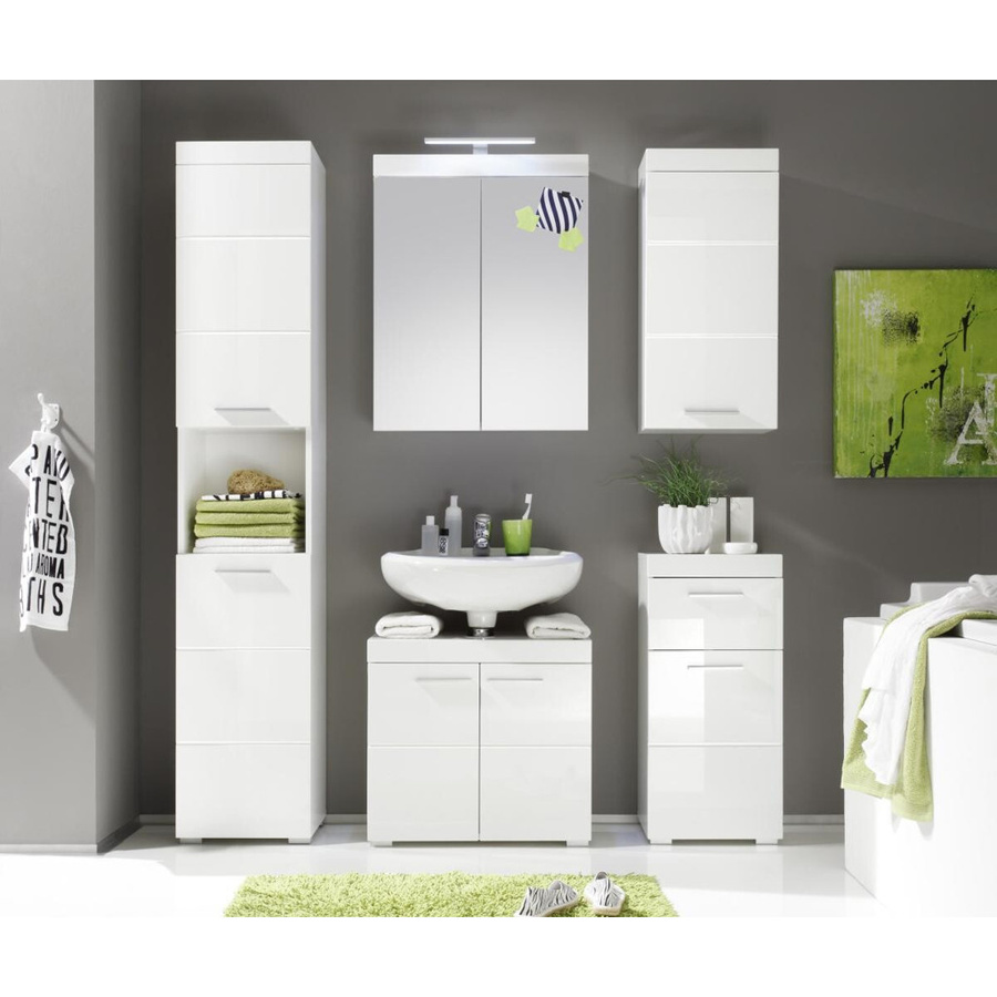 Badhochschrank Amanda TrendTeam Weiß Hochglanz B/H/T: 37 x 190 x 31 cm - Bild 2