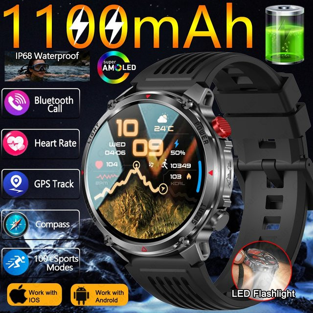 ChiBear Smartwatch, Schwarz, Silikon, Herren - Bild 1
