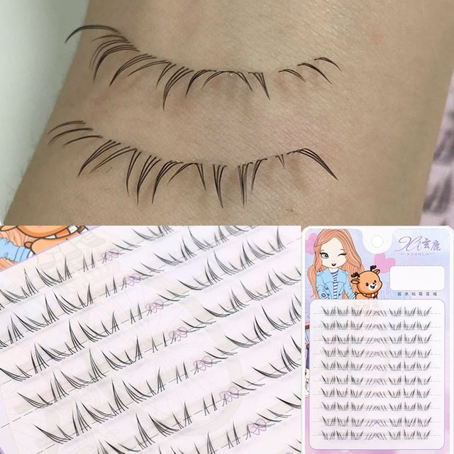 Manga untere Wimpern, segmentiert, transparent, natürlich - Bild 1