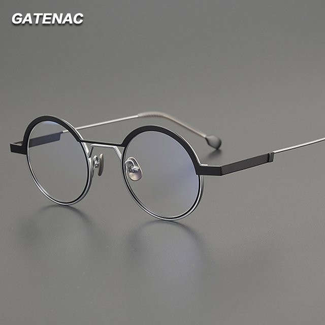 Gatenac Korrektionsbrille, Vollrand, rund, Titan, Unisex - Bild 1
