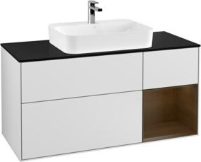V&B Finion Waschtischunterschrank mit integrierter LED-Wandbeleuchtung, Weiß lackiert, Breite: 120 cm - Bild 1