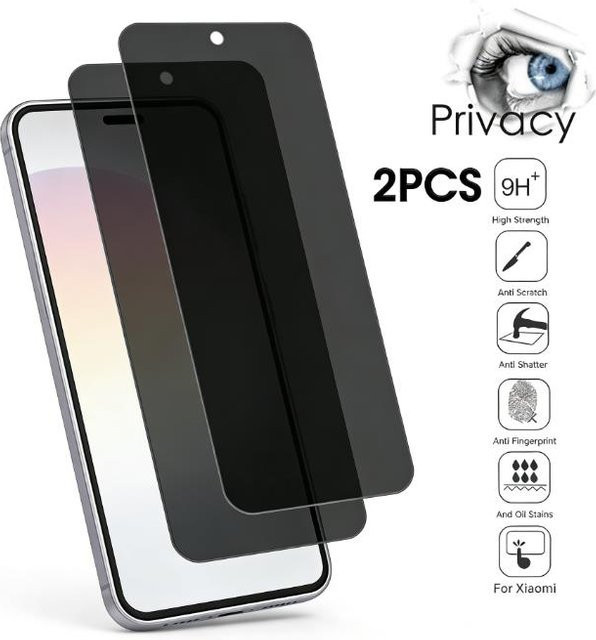 Xiaomi Anti-Spionage Displayschutz aus gehärtetem Glas für Redmi Note 15 Pro 14 5G 13 Pro 12 Pro 11 Pro transparent - Bild 1