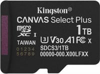 Kingston Canvas Select Plus MicroSDXC Speicherkarte, 1 TB, Class 10, Schwarz - Bild 1