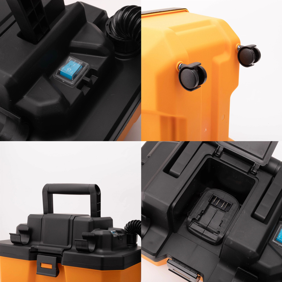 DeWalt Multifunktionaler 3-in-1 Nass- Trocken- Blas- und Saug-Staubsauger in Orange für 18V Lithium-Akku - Bild 4
