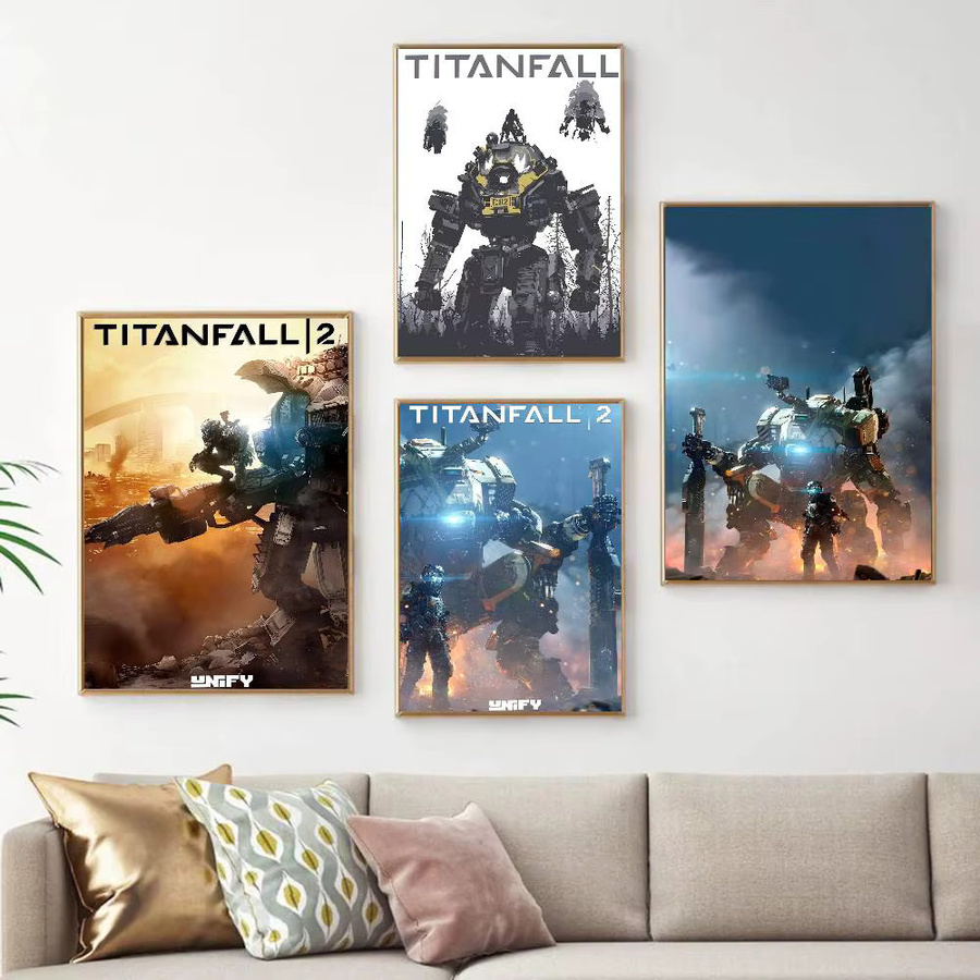 Rastar Titanfall 2 Vintage-Poster, selbstklebender Wandaufkleber aus Papier, Mehrfarbig - Bild 2
