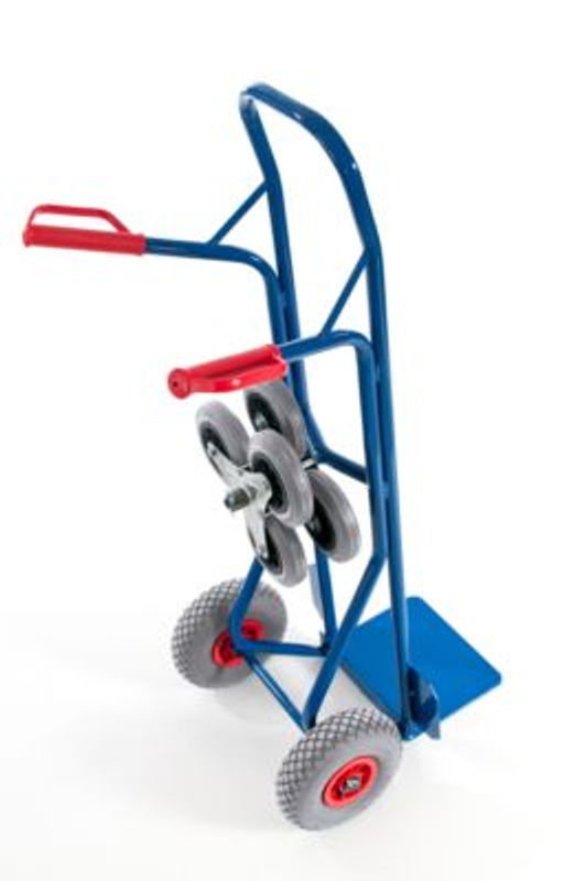 Rollcart Transportsysteme Treppenkarre mit Wechselrädern aus Stahl in Blau, B/T/H: 57 x 21 x 130 cm - Bild 2