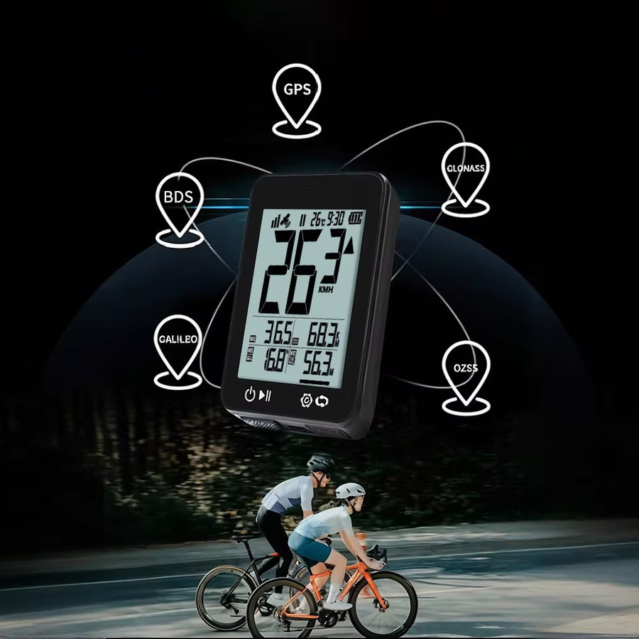 Bikevee GPS Fahrradcomputer mit Bluetooth und Hintergrundbeleuchtung in Schwarz - Bild 2