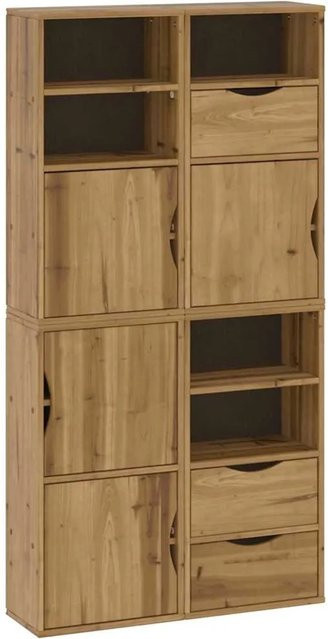4er-Set vidaXL ODDA Beistellschränke aus Massivholz Kiefer in Braun, B/T/H: 40 x 24 x 79 cm - Bild 1