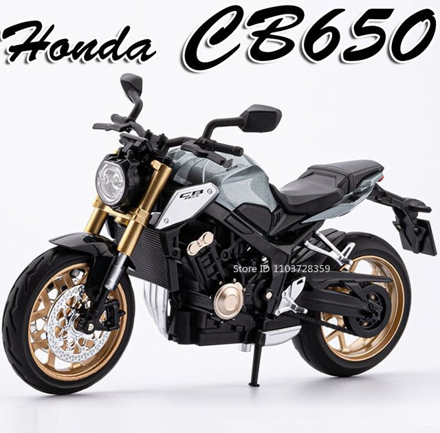 MAKEDA Honda CB650 CBR1000 Modell Motorrad, 1:12, Metall, Rot - Bild 1