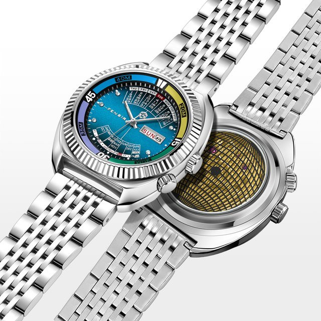 STARPERISH Herrenuhr Quarz, Edelstahl, Blau, Datum, Herren - Bild 1