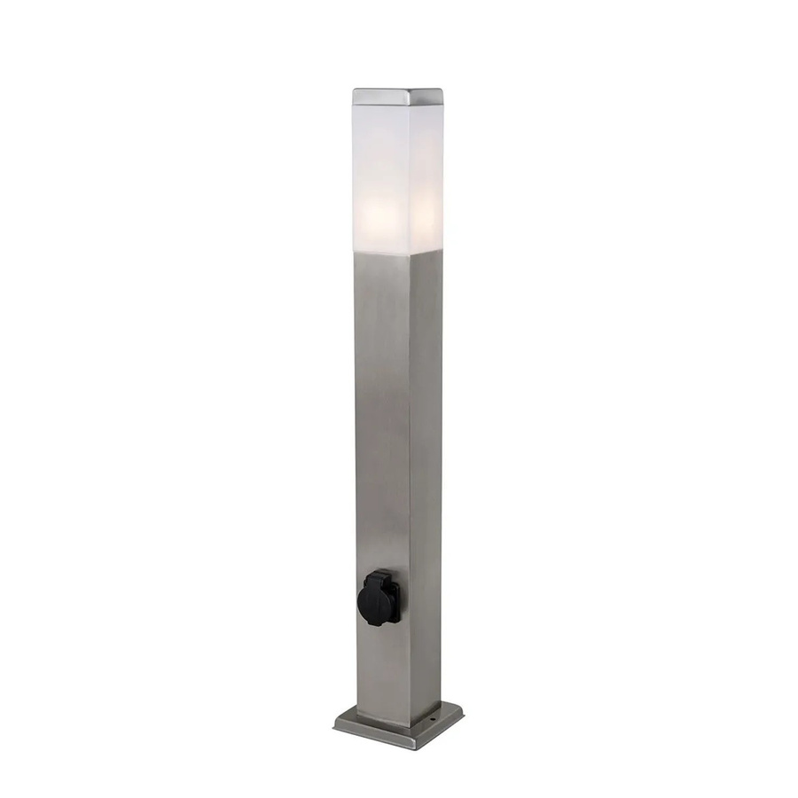 QAZQA Außenleuchte Malios aus Edelstahl in Silber, IP44, Höhe: 80 cm - Bild 2